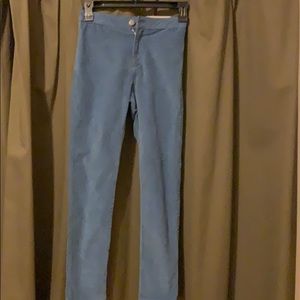 NWT! Zara girls blue corduroy skinny pants